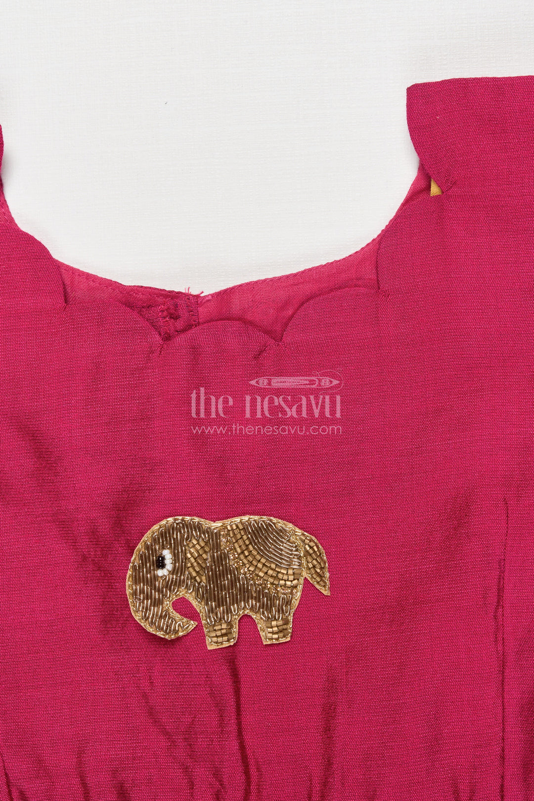 The Nesavu Pattu Pavadai Pattu Pavadai for Baby Girl’s First Festival or Traditional Ceremony Nesavu Nesavu baby girl pattu pavadai chanderi yoke traditional festivals naming ceremonies