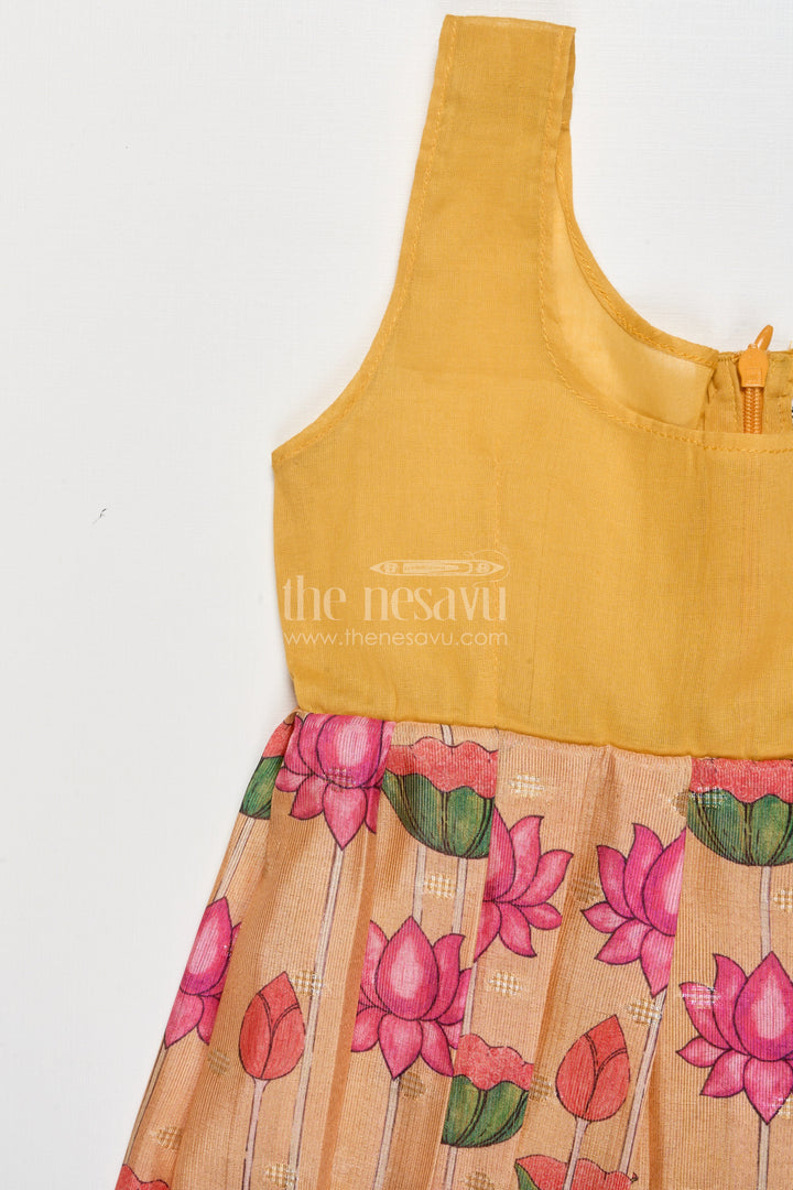 The Nesavu Pattu Pavadai Pattu Pavadai for Baby Girl’s First Festival or Traditional Ceremony Nesavu Nesavu baby girl pattu pavadai chanderi yoke traditional festivals naming ceremonies