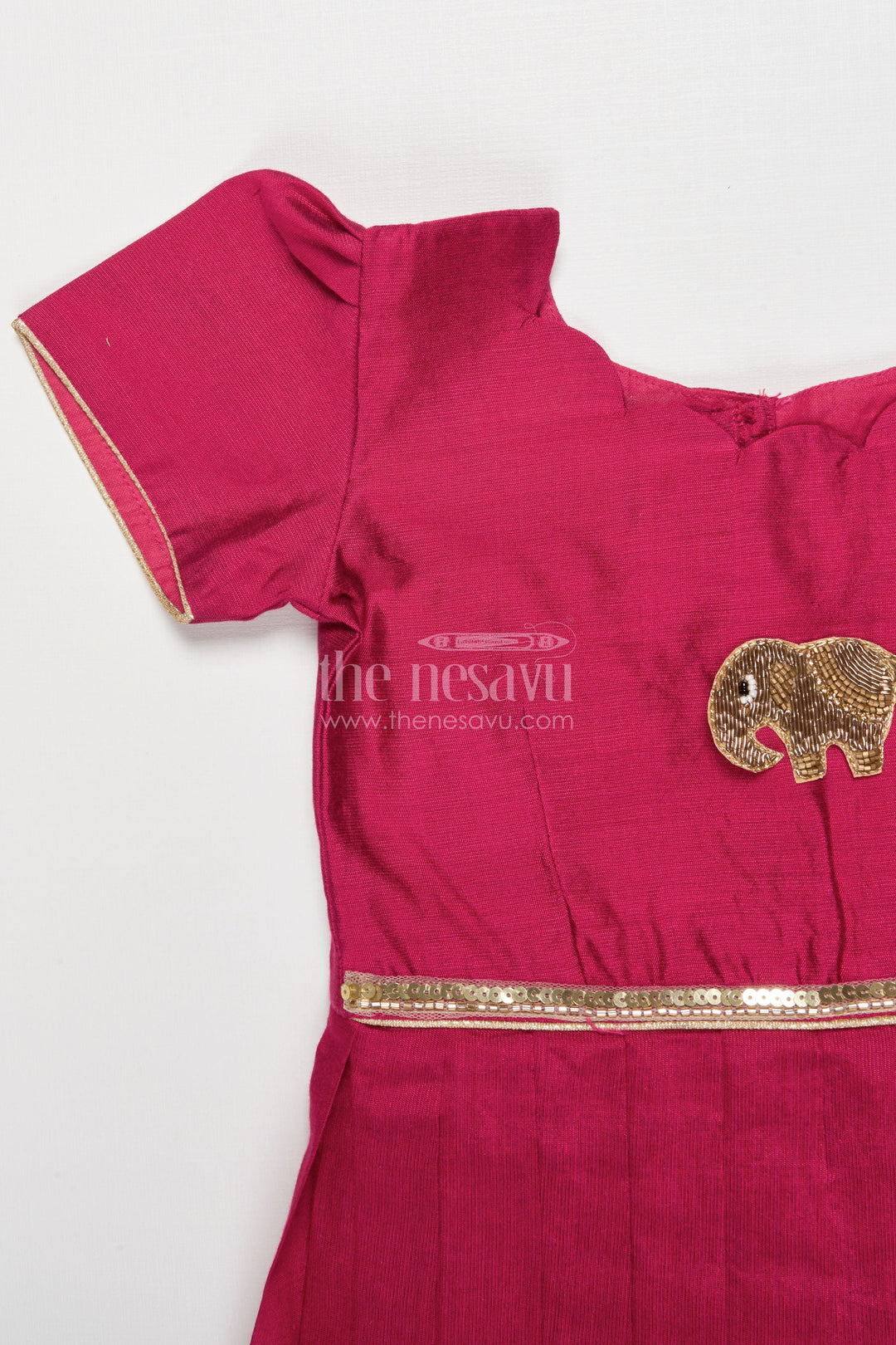 The Nesavu Pattu Pavadai Pattu Pavadai for Baby Girl’s First Festival or Traditional Ceremony Nesavu Nesavu baby girl pattu pavadai chanderi yoke traditional festivals naming ceremonies