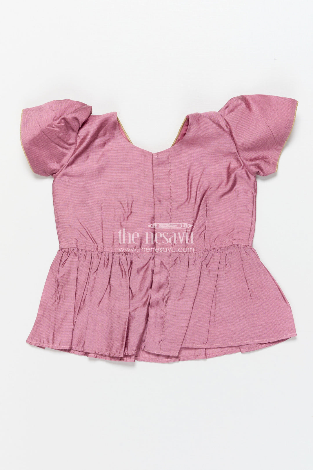 The Nesavu Pattu Pavadai Pattu Pavadai for Baby Girls for Naming Ceremony and Family Functions Nesavu Nesavu baby girl pattu pavadai wrap-style lace yoke floral printed festive skirt