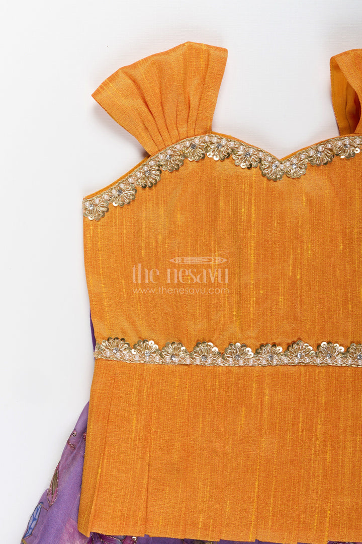The Nesavu Pattu Pavadai Pattu pavadai for baby girls for weddings and traditional events Nesavu Nesavu baby girl pattu pavadai lace yoke Banaras skirt traditional functions