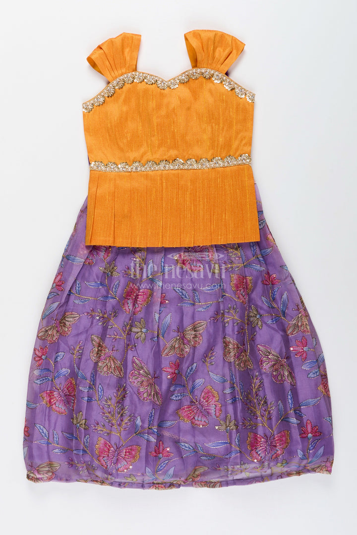 The Nesavu Pattu Pavadai Pattu pavadai for baby girls for weddings and traditional events Nesavu Nesavu baby girl pattu pavadai lace yoke Banaras skirt traditional functions