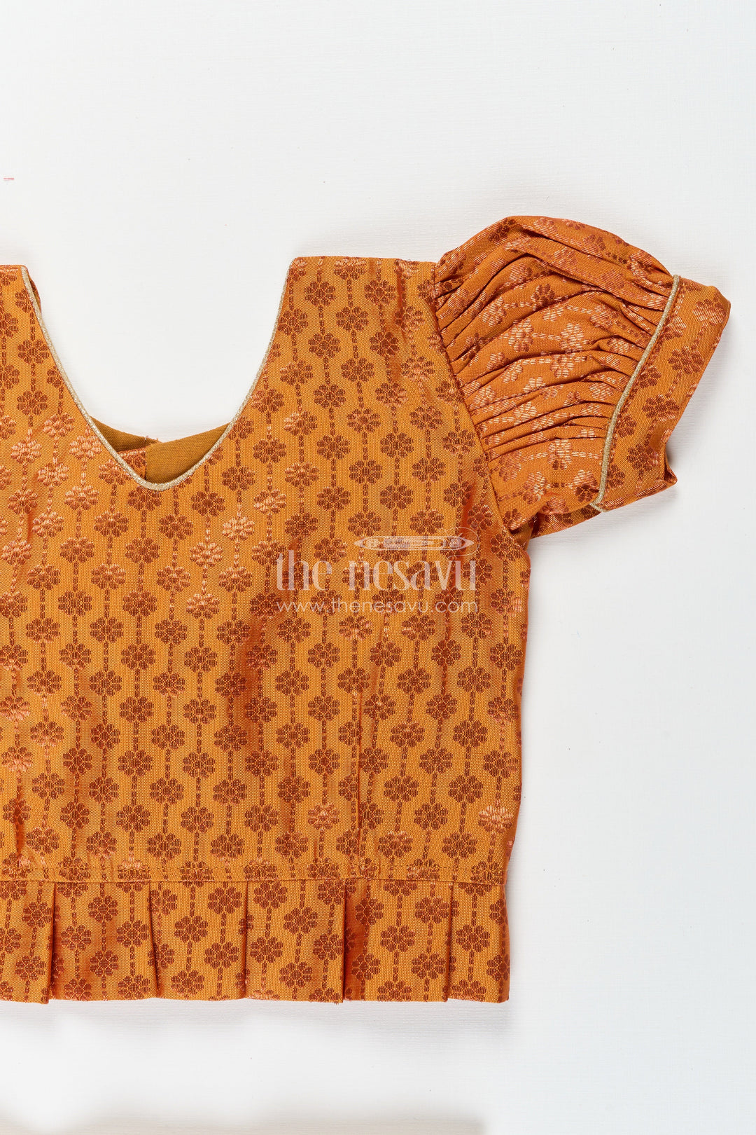 The Nesavu Pattu Pavadai Pattu Pavadai for Toddler Girls Ideal for Temple Visits and Cultural Programs Nesavu Nesavu pattu pavadai toddler girls semi-banaras yoke  perfect temple visits ethnic school events