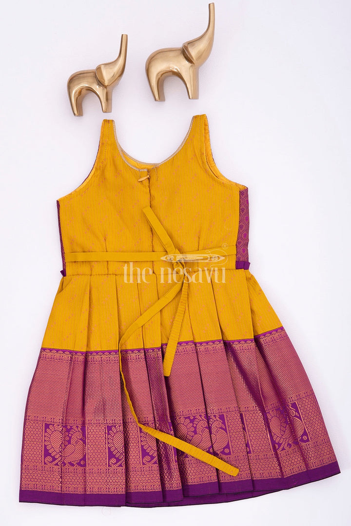 The Nesavu Girls Kanchi Silk Frock Pattu Silk Frock for Little Baby Girls Nesavu