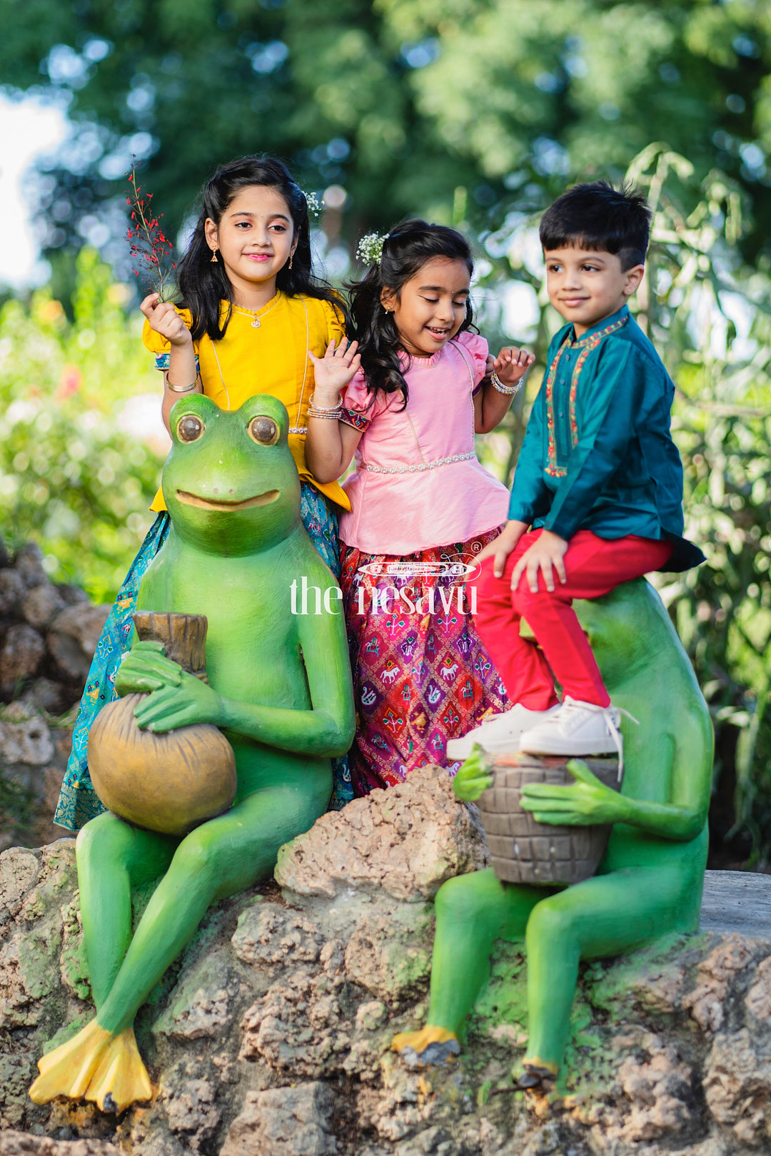 The Nesavu Pattu Pavadai Pink Designer Printed Silk Pattu Pavadai for Girls Nesavu Pink Designer Printed Viscose Silk Pattu Pavadai for Girls - Elegant & Festive | The Nesavu