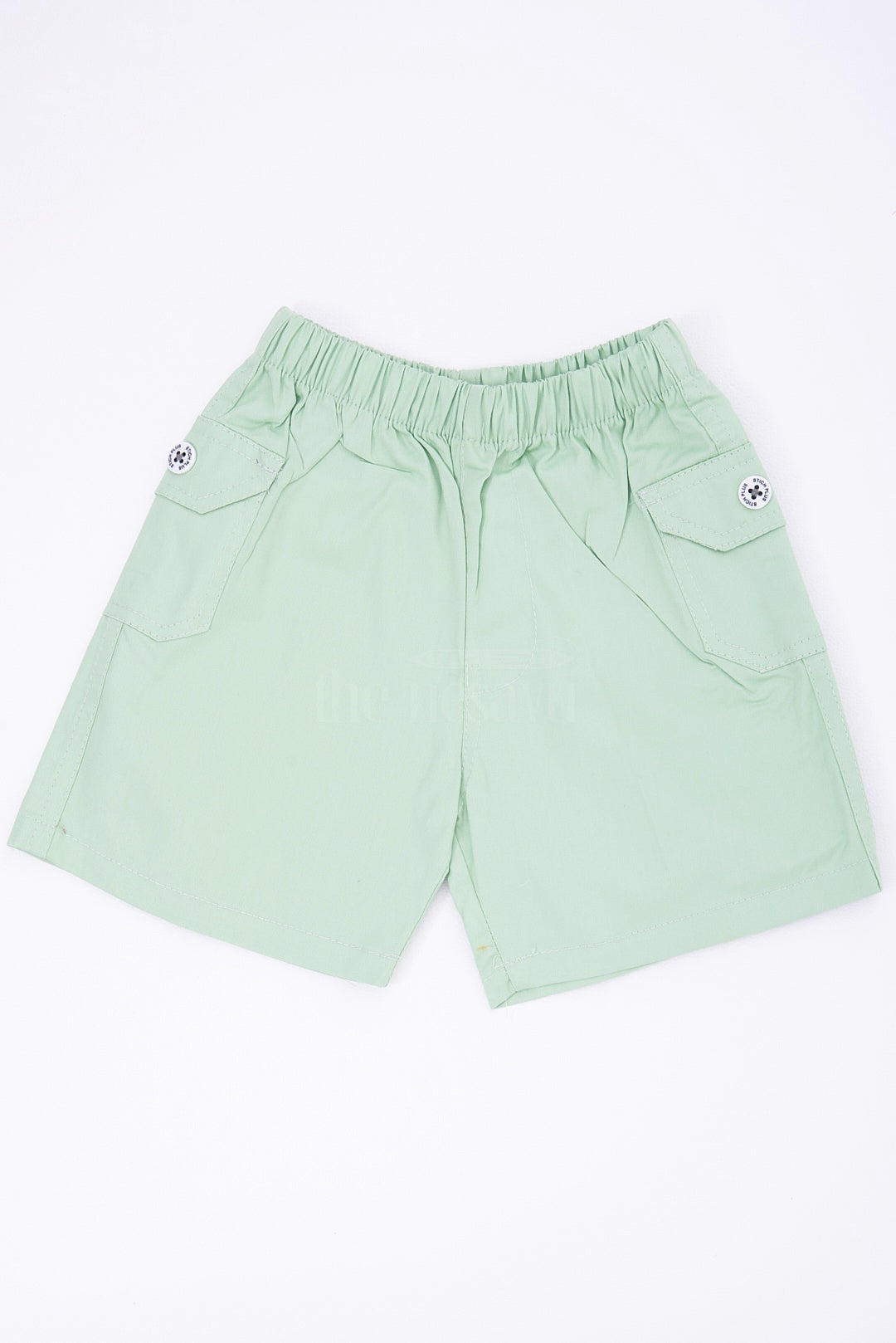 The Nesavu Boys Shorts Pista Green Boys Cotton Shorts with Elastic Waist Nesavu 16 (1Y) / Green BWS010J-16 The Nesavu Pista Green Boys Cotton Shorts - Elastic Waist & Stylish Comfort