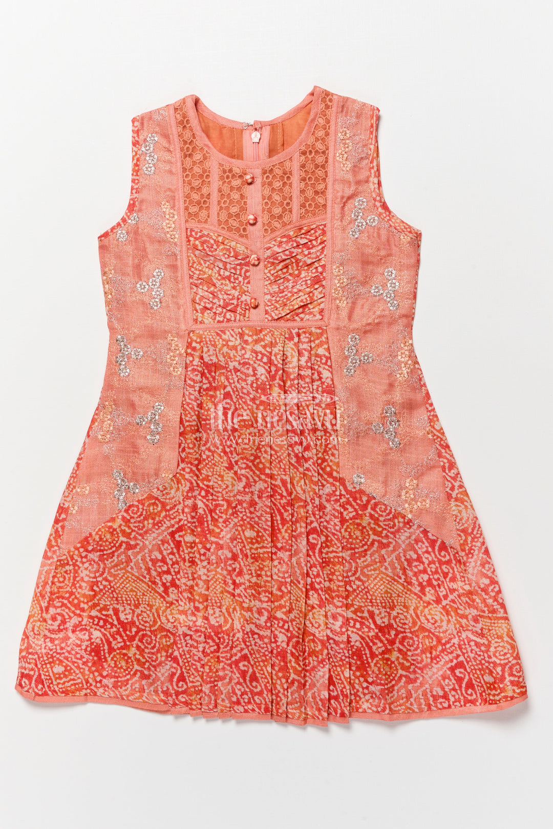 The Nesavu Girls Cotton Frock Printed Cotton Frock for Girls for Summer Outings and School Wear Nesavu Nesavu girls cotton frock digital print ideal playdates school everyday summer wear