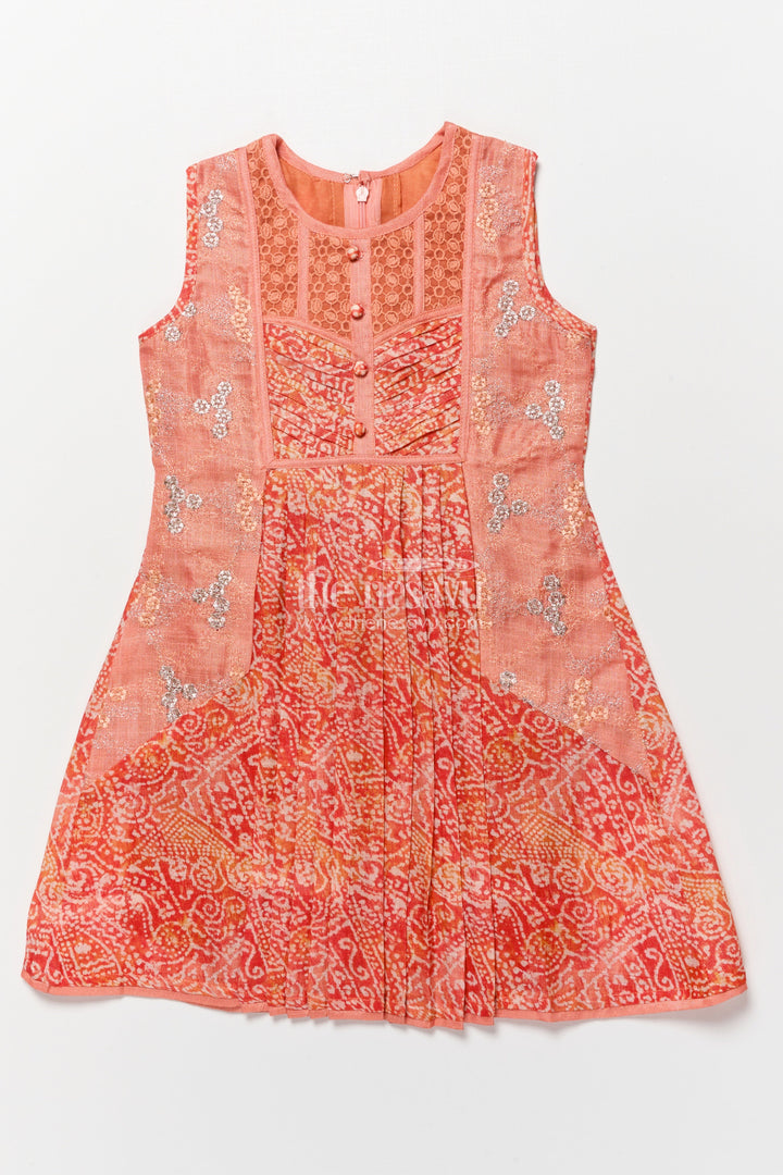 The Nesavu Girls Cotton Frock Printed Cotton Frock for Girls for Summer Outings and School Wear Nesavu Nesavu girls cotton frock digital print ideal playdates school everyday summer wear