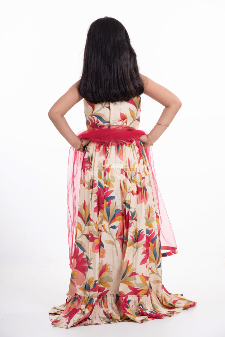 The Nesavu Girls Lehenga Choli Printed Modal Silk Casual Lehenga Choli for Girls Nesavu Printed Modal Silk Casual Lehenga Choli for Girls - Soft & Stylish | The Nesavu