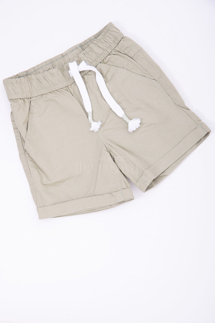 The Nesavu Boys Shorts Pure Cotton Shorts - Elastic Waist with Pockets in Green Nesavu Pure Cotton Shorts - Nesavu | Elastic Waist with Pockets in Green