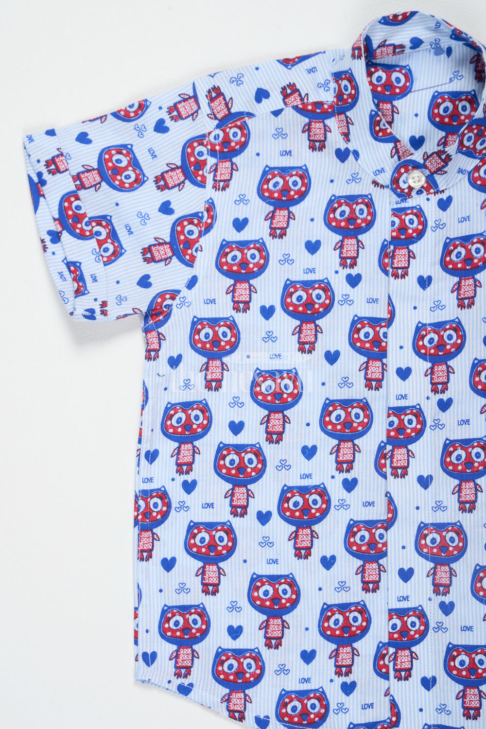 The Nesavu Boys Cotton Shirt Purple Boys Cotton Shirt with Owl Print Half Sleeves Fun and Comfortable Casual Wear Nesavu Purple Owl Print Boys Cotton Shirt Nesavu Fun Half Sleeves Comfortable Casual Wear