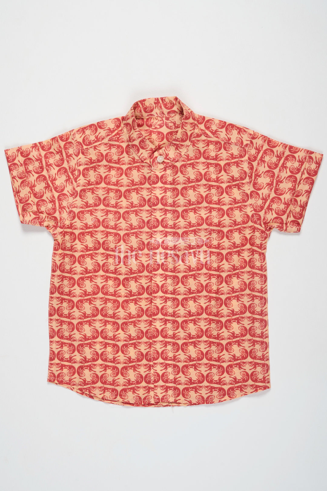 The Nesavu Boys Cotton Shirt Red Boys Cotton Shirt with Paisley Print Half Sleeves Stylish Casual Wear for Boys Nesavu 16 (1Y) / Red BS199A-16 Red Paisley Print Boys Cotton Shirt Nesavu Stylish Half Sleeves Casual Wear Outings