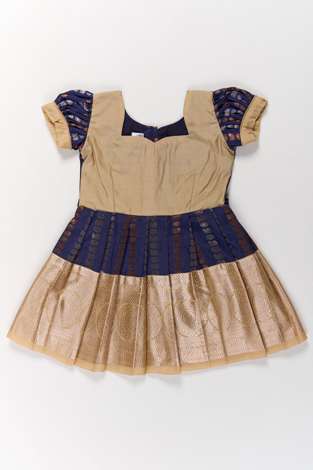 The Nesavu Girls Kanchi Silk Frock Royal Purple and Gold Pattu Pavadai Sattai for Girls with Zari Embellishments Nesavu Royal Purple Gold Pattu Pavadai Sattai Girls Zari Embellishments | The Nesavu