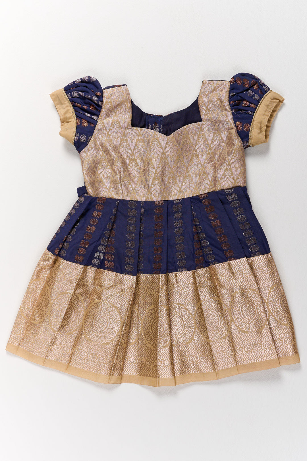 The Nesavu Girls Kanchi Silk Frock Royal Purple and Gold Pattu Pavadai Sattai for Girls with Zari Embellishments Nesavu Royal Purple Gold Pattu Pavadai Sattai Girls Zari Embellishments | The Nesavu