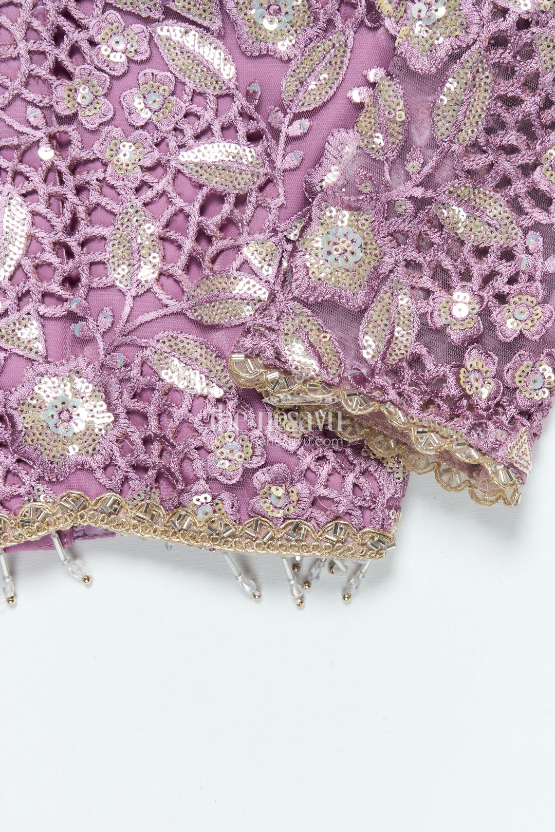 The Nesavu Girls Lehenga Choli Ruffled Organza Lehenga Choli for Girls with Designer Yoke for Birthday Parties and Sangeet Nesavu Nesavu ruffled organza lehenga choli girls designer yoke ideal birthdays sangeet events