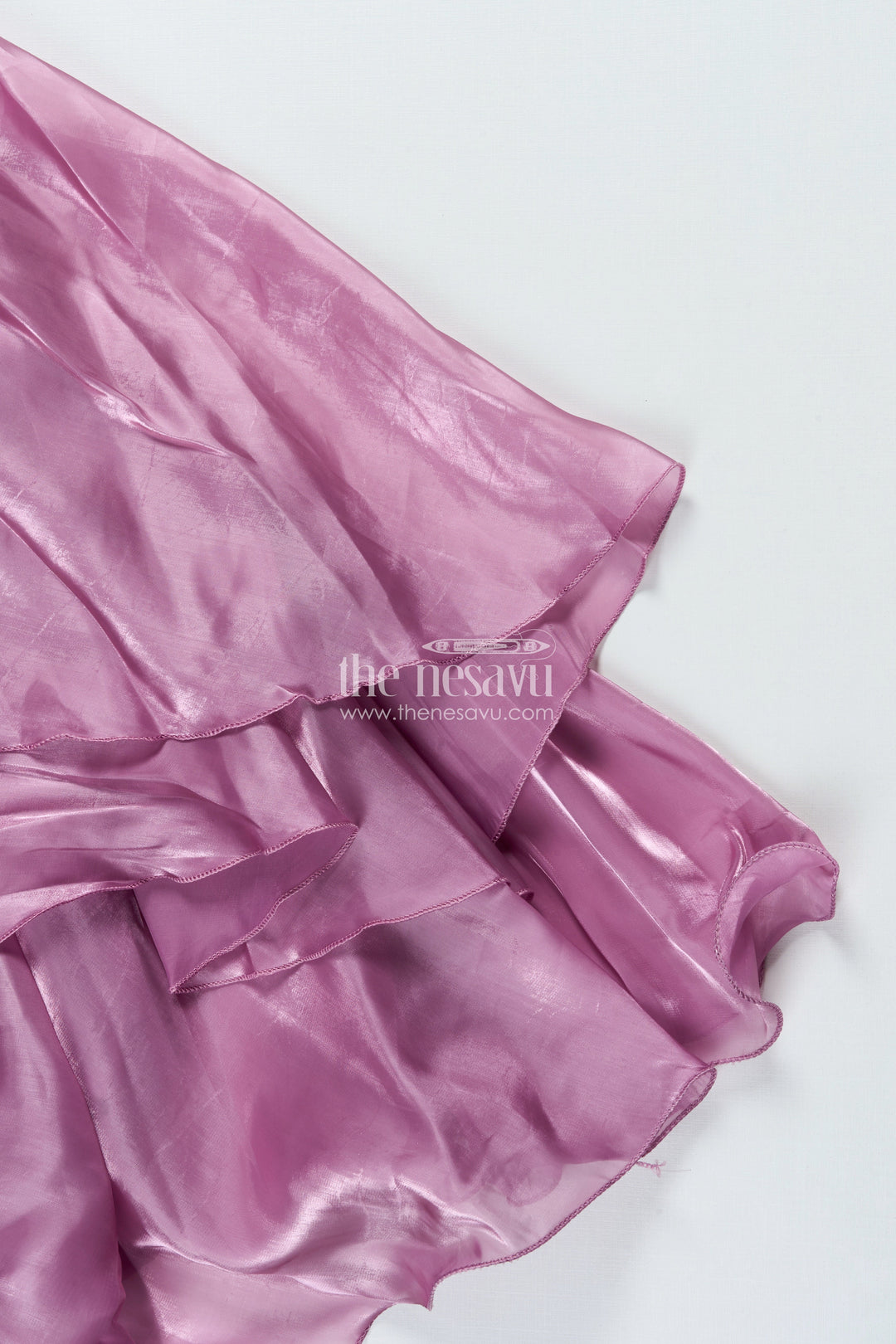 The Nesavu Girls Lehenga Choli Ruffled Organza Lehenga Choli for Girls with Designer Yoke for Birthday Parties and Sangeet Nesavu Nesavu ruffled organza lehenga choli girls designer yoke ideal birthdays sangeet events