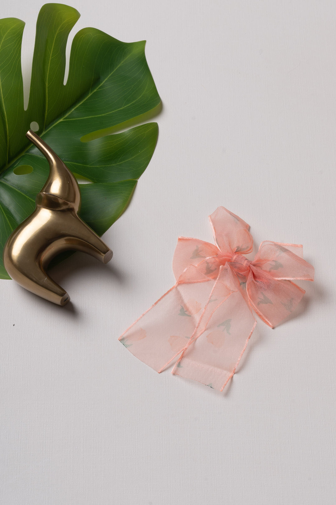 The Nesavu Hair Clip Salmon Flutter Bow Clip - A Whimsical Touch for Your Little Girl's Hairstyle Nesavu Salmon JHCL71B Charming Salmon Flutter Bow Hair Clip for Girls | Perfect Accessory for Styling | The Nesavu