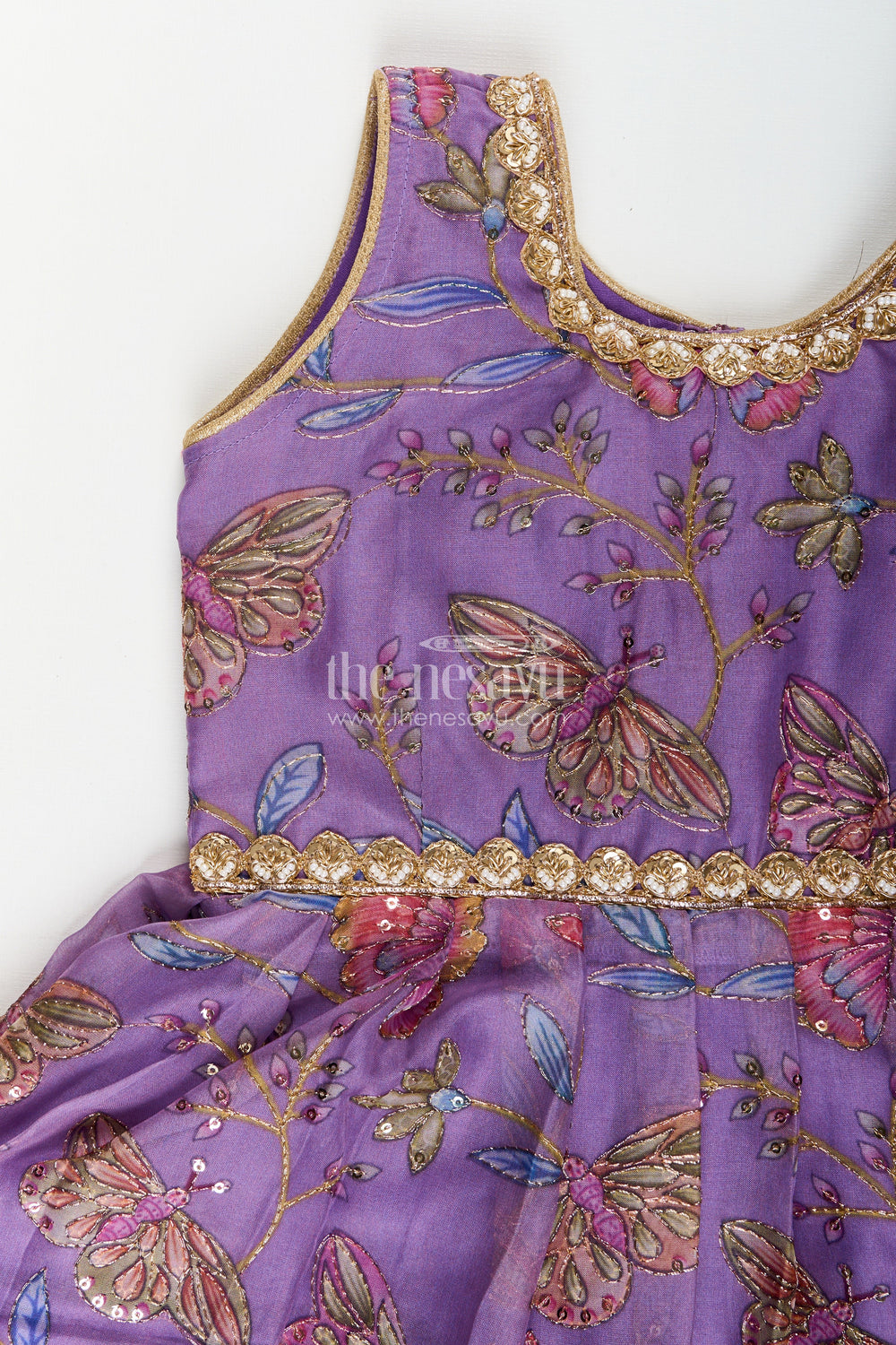 The Nesavu Silk Frock Silk frock for baby girls with lace work for festive and traditional occasions Nesavu Nesavu baby girl silk frock lace detailing Banaras weave  ideal festivals poojas