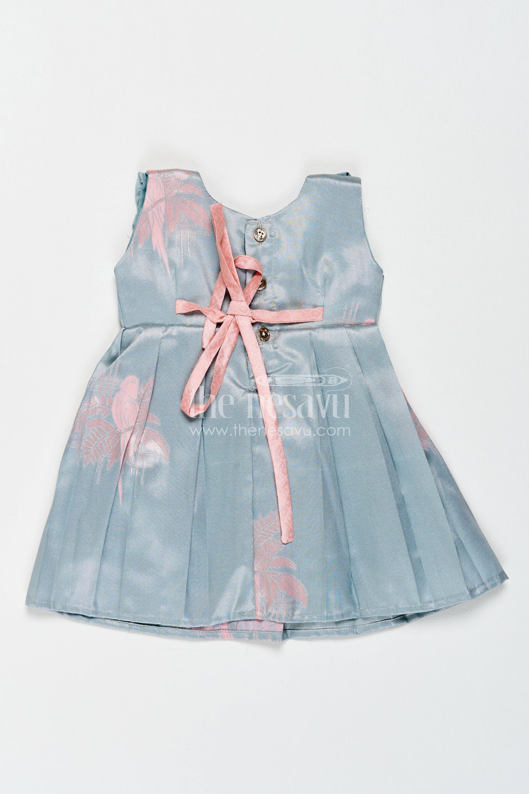 The Nesavu Girls Kanchi Silk Frock Silk Frock for Girls in Pink for Traditional Events Nesavu Nesavu Silk Frock For Girls In Pink For Parties And Memorable Photos