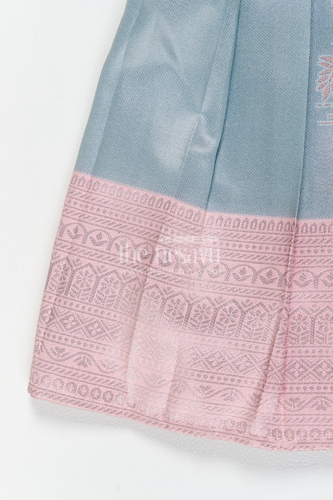 The Nesavu Girls Kanchi Silk Frock Silk Frock for Girls in Pink for Traditional Events Nesavu Nesavu Silk Frock For Girls In Pink For Parties And Memorable Photos