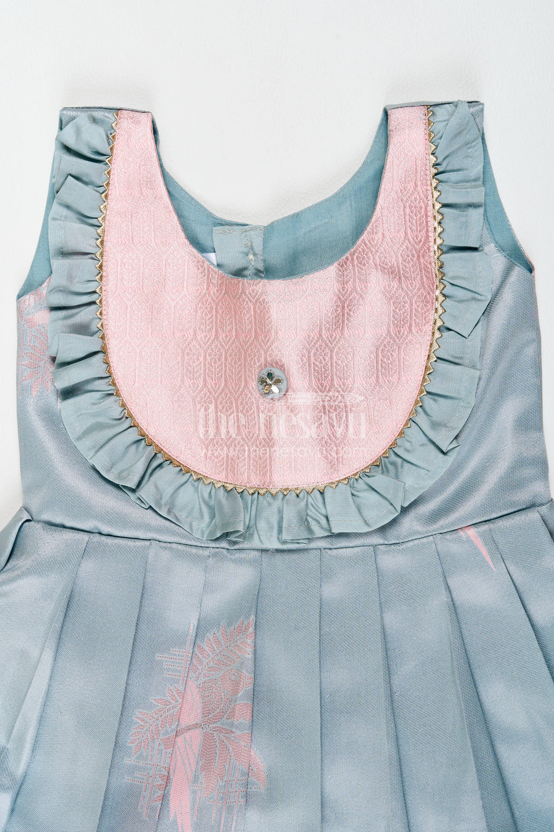 The Nesavu Girls Kanchi Silk Frock Silk Frock for Girls in Pink for Traditional Events Nesavu Nesavu Silk Frock For Girls In Pink For Parties And Memorable Photos