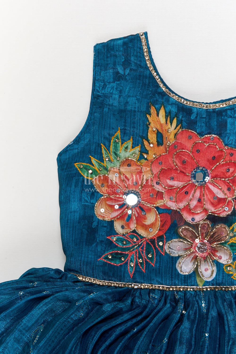 The Nesavu Silk Frock Silk Frock for Naming Ceremony and Festive Occasions Nesavu Nesavu silk frock baby girls ethnic motifs naming ceremonies festive celebrations