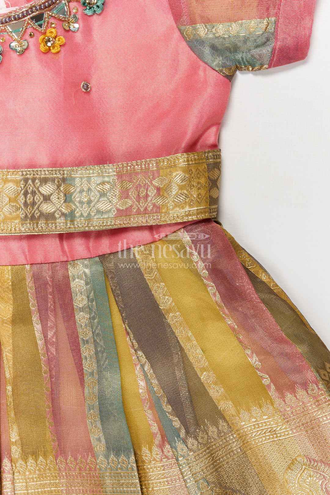 The Nesavu Silk Party Frock Silk Party Frock for Baby Girls for Birthdays and Naming Ceremonies Nesavu Nesavu silk party frock for baby girls with zari pleats for birthdays and naming day