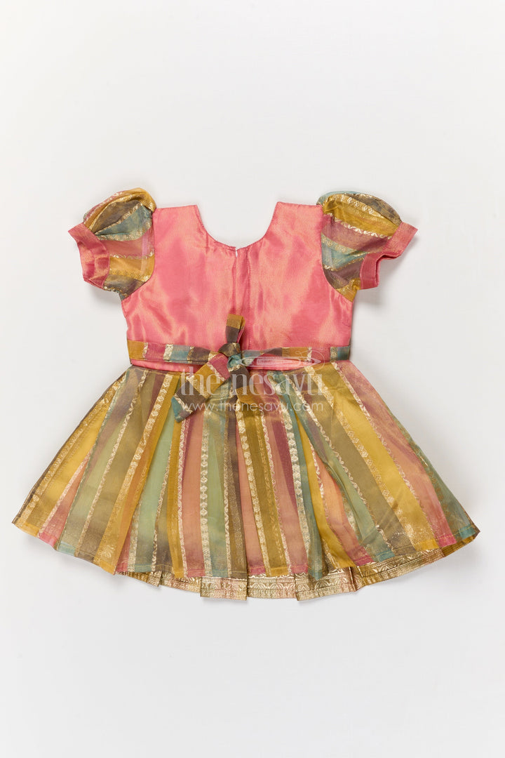 The Nesavu Silk Party Frock Silk Party Frock for Baby Girls for Birthdays and Naming Ceremonies Nesavu Nesavu silk party frock for baby girls with zari pleats for birthdays and naming day