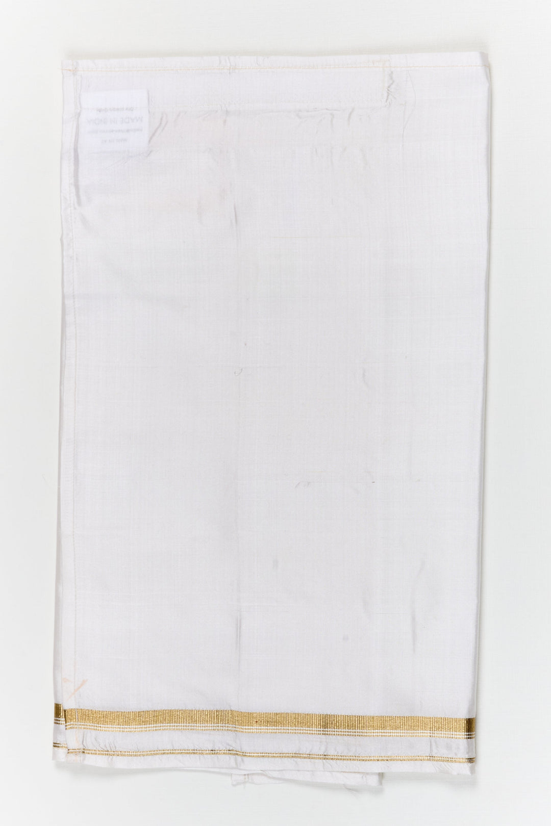 The Nesavu Boys Vesti Silk Vesti for Boys Wedding Wear and Traditional Occasions Nesavu 14 (6M) / White / Silk D049B-14 Nesavu boys silk vesti with zari detailing – perfect for weddings and festive occasions