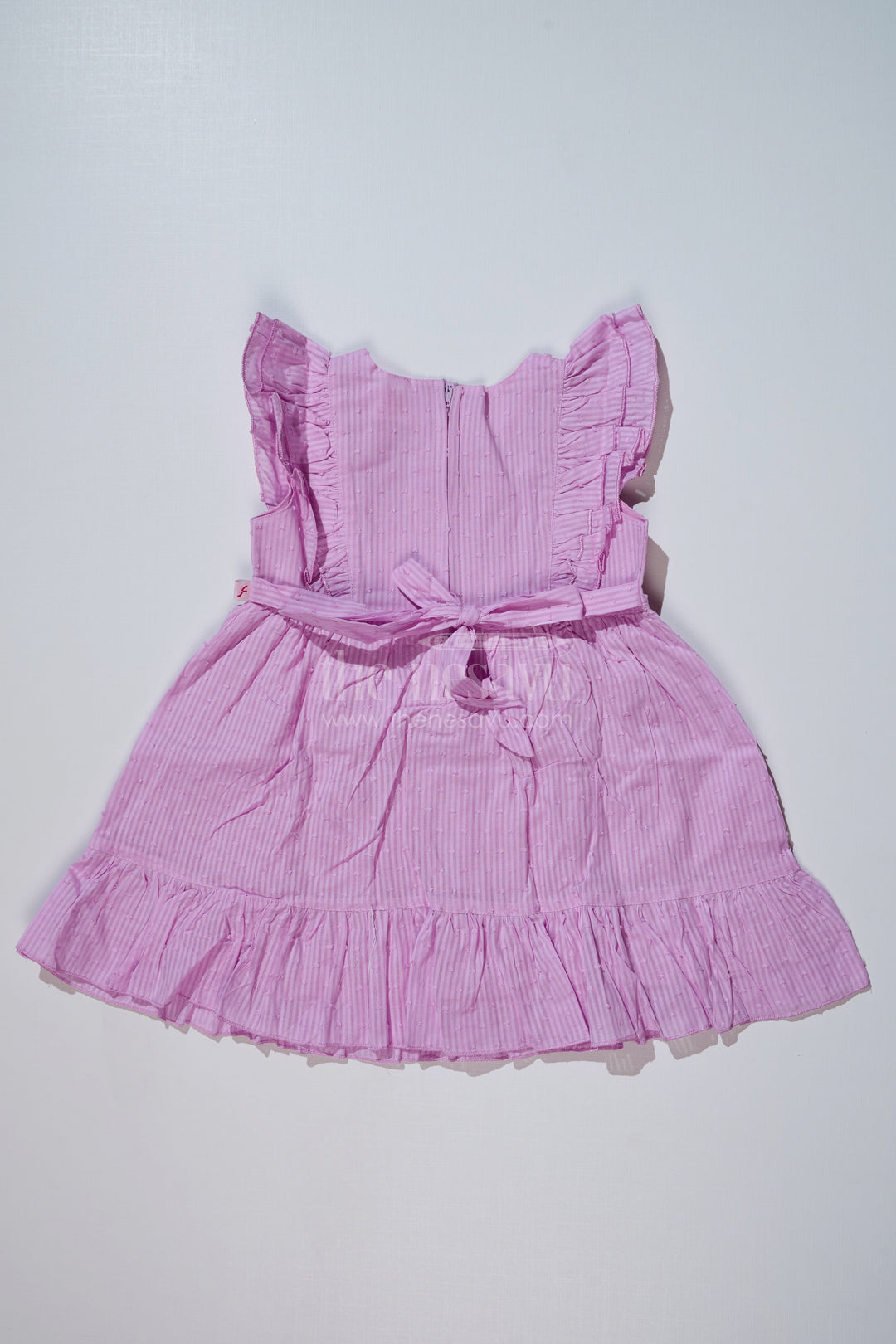 The Nesavu Girls Cotton Frock Simple Short Dress for Girls in Cotton with Yoke Embroidery and Ruffled Hem Nesavu Nesavu Simple Short Dress Girls Cotton Yoke Embroidery Ruffled Hem
