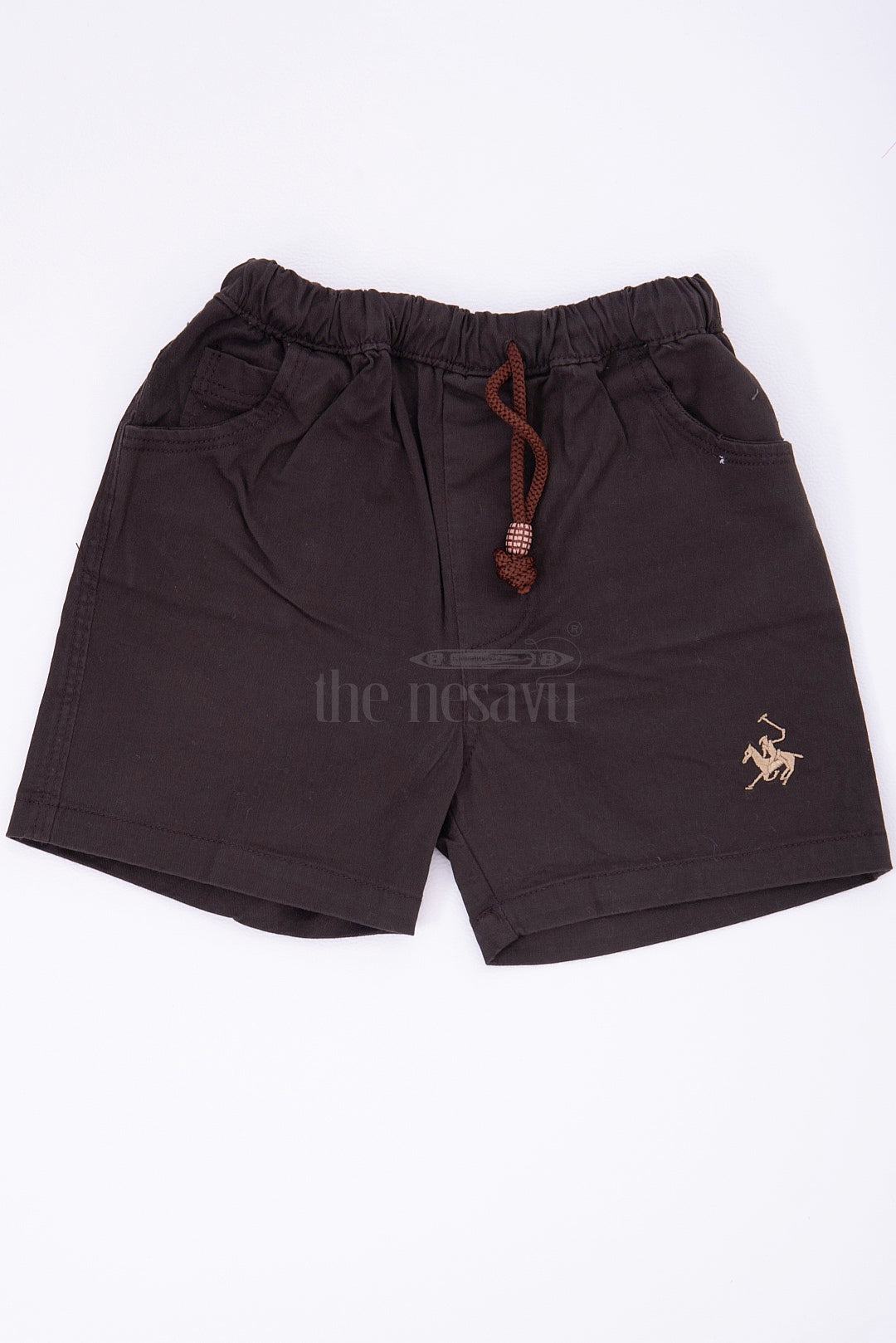 The Nesavu Boys Shorts Sleek Black Kids Boys Shorts Nesavu 16 (1Y) / Black BWS008B-16 Sleek Black Kids Shorts - Versatile and Comfortable