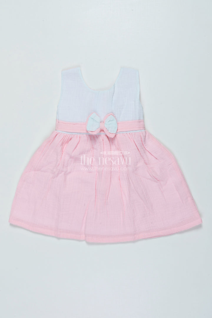 The Nesavu Baby Frocks Sleeveless Cotton Frock for Baby Girls for Birthdays and Casual Photoshoots Nesavu 14 (6M) / Multicolor BFJ865B-14 Nesavu muslin cotton frock baby girls milestone birthdays casual baby photoshoots