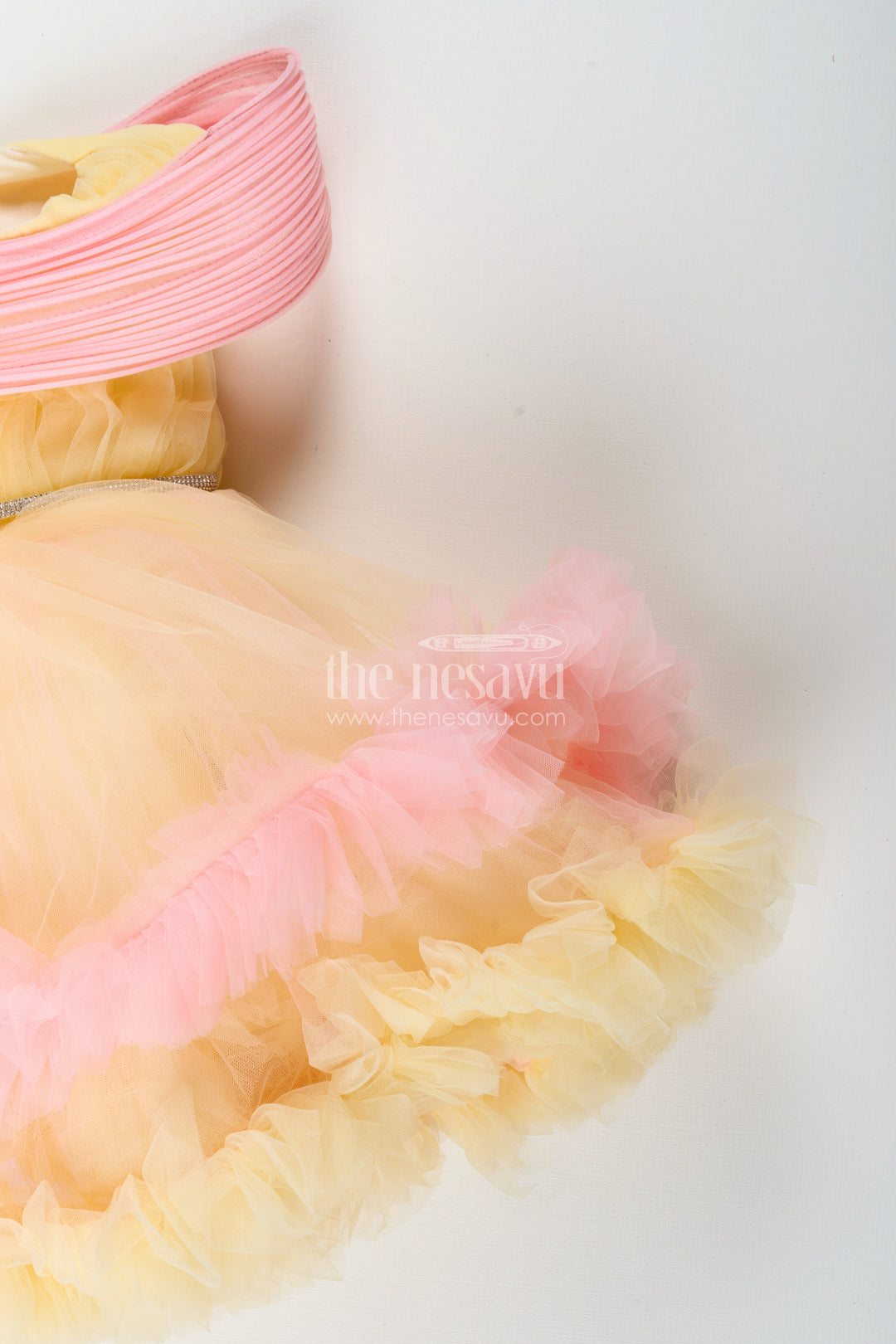 The Nesavu Girls Fancy Party Frock Soft Net Party Frock for Baby Girls Perfect for Birthdays and Family Photos Nesavu Nesavu soft net frock baby girls  perfect birthdays photoshoots