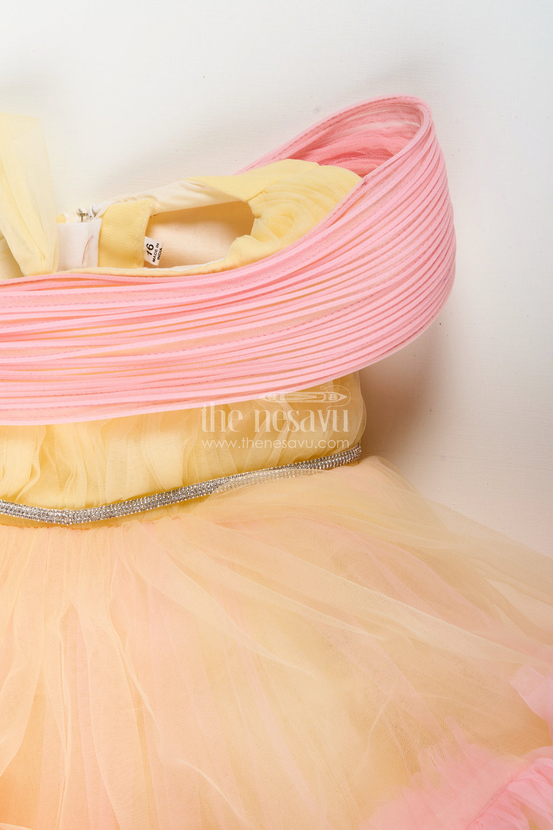 The Nesavu Girls Fancy Party Frock Soft Net Party Frock for Baby Girls Perfect for Birthdays and Family Photos Nesavu Nesavu soft net frock baby girls  perfect birthdays photoshoots