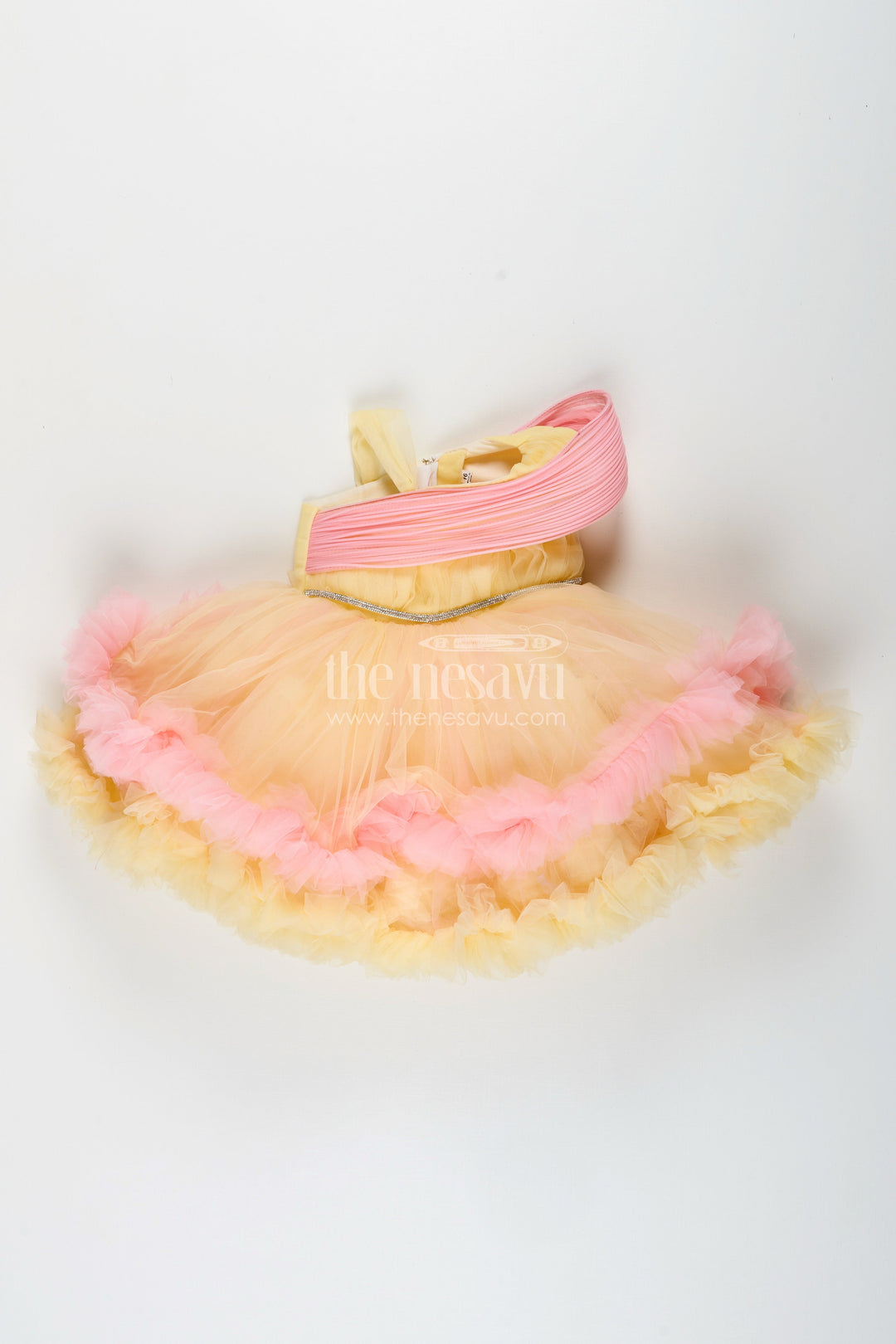 The Nesavu Girls Fancy Party Frock Soft Net Party Frock for Baby Girls Perfect for Birthdays and Family Photos Nesavu Nesavu soft net frock baby girls  perfect birthdays photoshoots