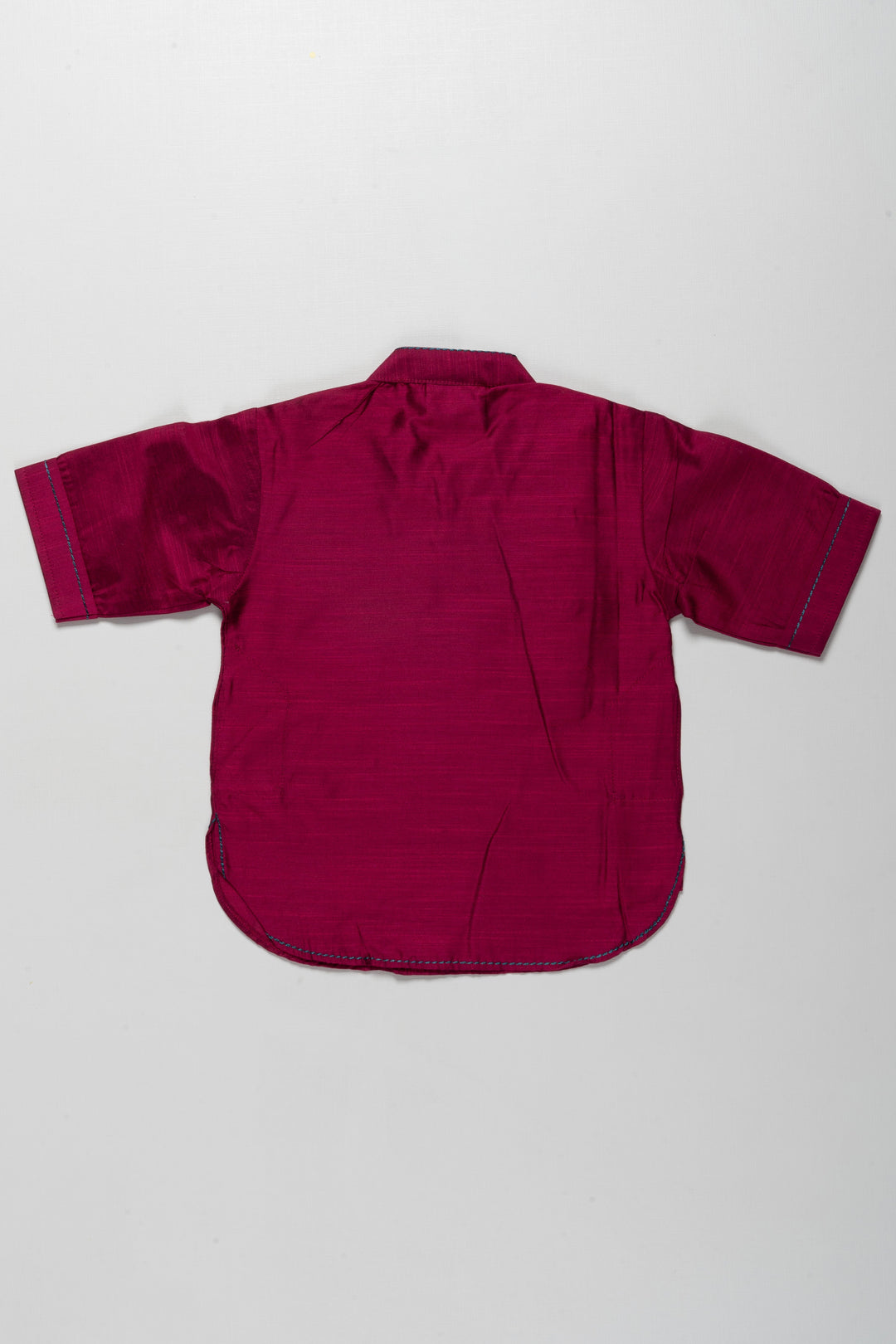 The Nesavu Boys Kurtha Shirt Sophisticated Burgundy Boys Kurta Shirt with Embroidered Placket - Perfect for Special Events Nesavu Sophisticated Burgundy Boys Kurta Shirt with Embroidered Placket | Perfect for Special Events | The Nesavu