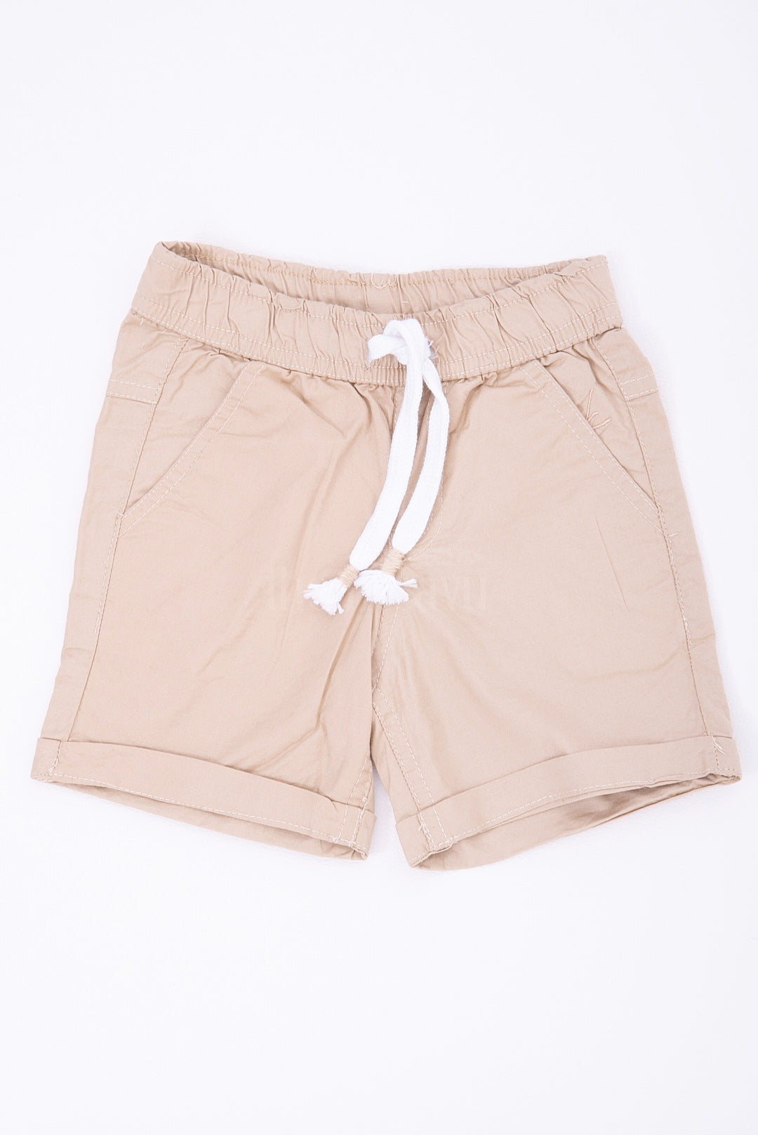 The Nesavu Boys Shorts Sports Cotton Shorts - Elastic Waist with Pockets in Bridge Color Nesavu 18 (2Y) / Brown BWS002C-18 Sports Cotton Shorts - Nesavu | Elastic Waist with Pockets in Bridge Color