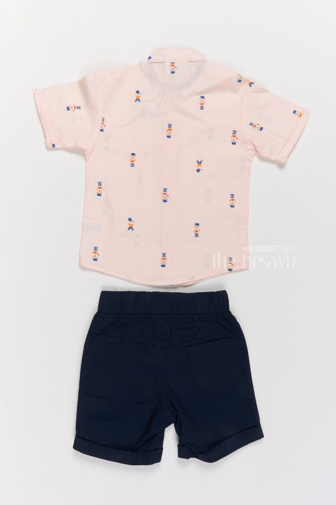 The Nesavu Boys Casual Set Stylish Boys Shirts Shorts Set with Printed Shirt and Cotton Navy Shorts Nesavu Stylish Boys Shirts Shorts Set Printed Shirt Cotton Navy Shorts | The Nesavu