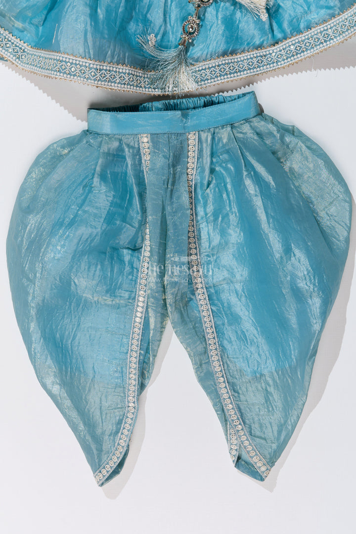 The Nesavu Girls Dothi Sets Stylish Dhoti Choli Dress for Girls with Glaze Shimmer Organza and Embroidered Details Nesavu Stylish Dhoti Choli Dress Girls Glaze Shimmer Organza Embroidered Details | The Nesavu