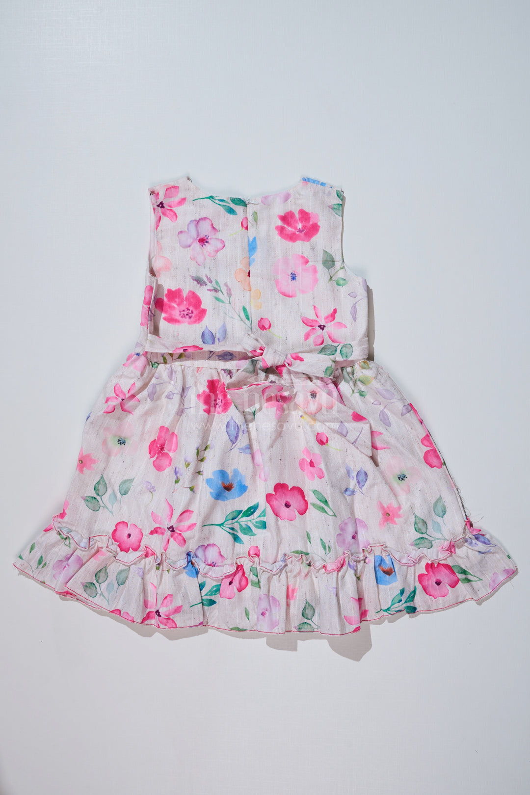 The Nesavu Girls Fancy Frock Stylish Frock with Overcoat for Girls in Flax Cotton with Digital Floral Print Nesavu Stylish Frock Overcoat Girls Flax Cotton Digital Floral Print | The Nesavu