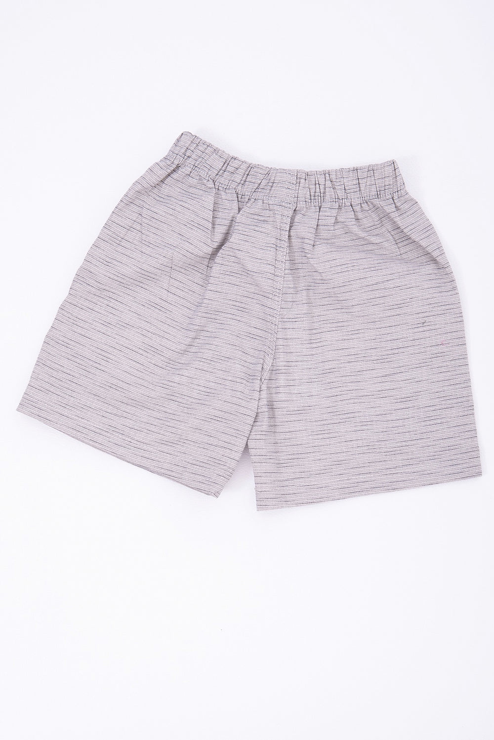 The Nesavu Boys Shorts Stylish Grey Cotton Boys Dress Shorts Nesavu Grey Cotton Boys Dress Shorts with Elastic Waist Back