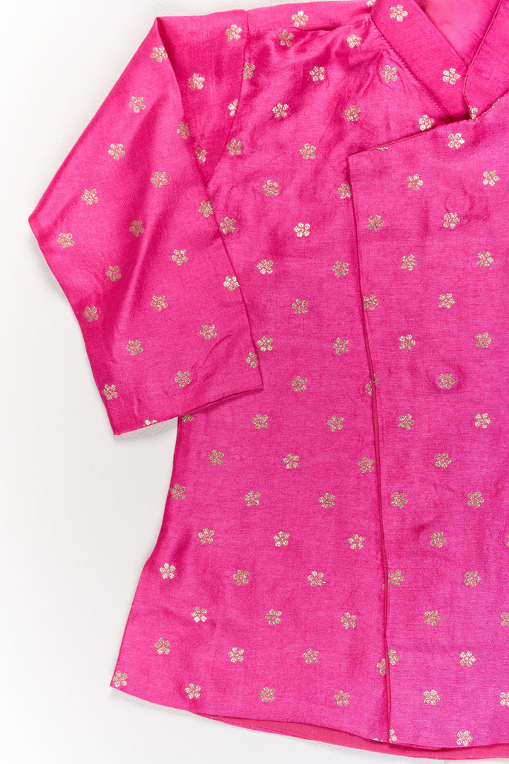 The Nesavu Boys Dothi Set Stylish Kurta Dhoti Set in Blend Silk for Boys Festive Wear Nesavu Boys Kurta Dhoti Set Blend Silk Festive Wear Ethnic Outfit | The Nesavu