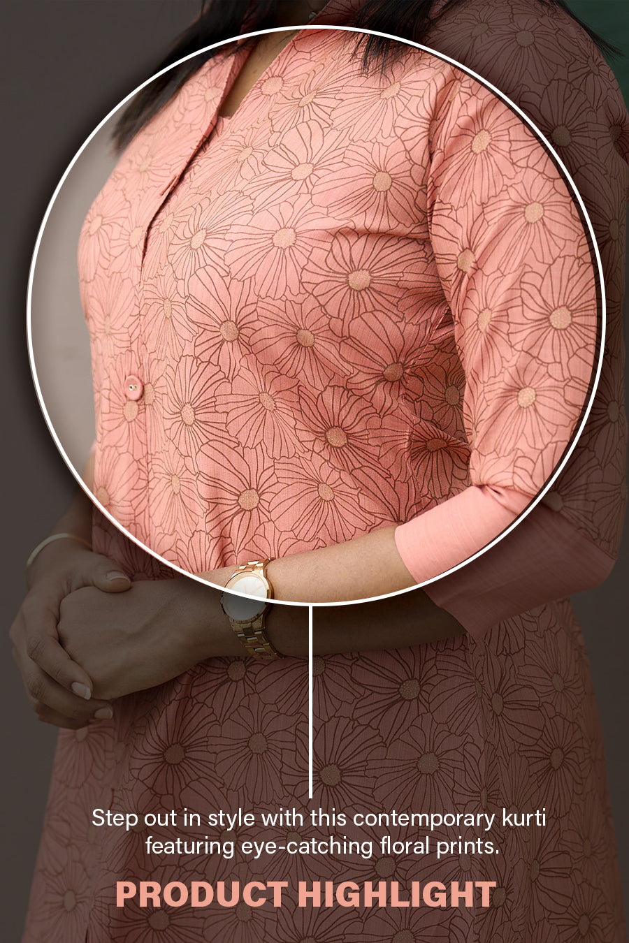 The Nesavu Womens A-Line Kurthas Stylish Ladies Kurtifloral Print Viscose Silk Kurti Top for Women Nesavu Stylish Ladies Kurti - Floral Print Viscose Silk Kurti Top for Women | The Nesavu