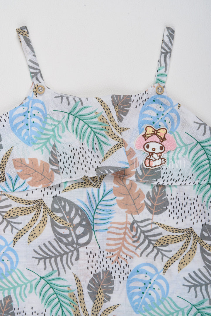 The Nesavu Baby Casual Sets Stylish Newborn Baby Girl Clothes with Tropical Print and Denim Shorts Nesavu Tropical Newborn Baby Girl Clothes Set Denim Shorts | The Nesavu