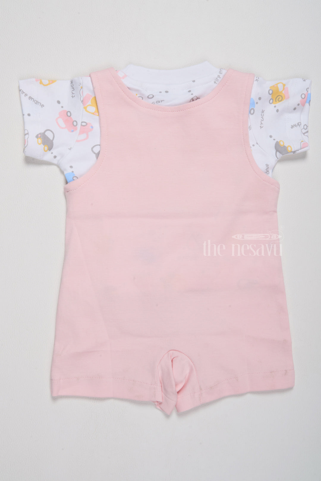 The Nesavu Baby Casual Sets Summer Clothes for Newborn Pink Car Applique Romper with Printed T-Shirt Nesavu Summer Clothes Newborn Pink Car Applique Romper Printed T-Shirt | The Nesavu