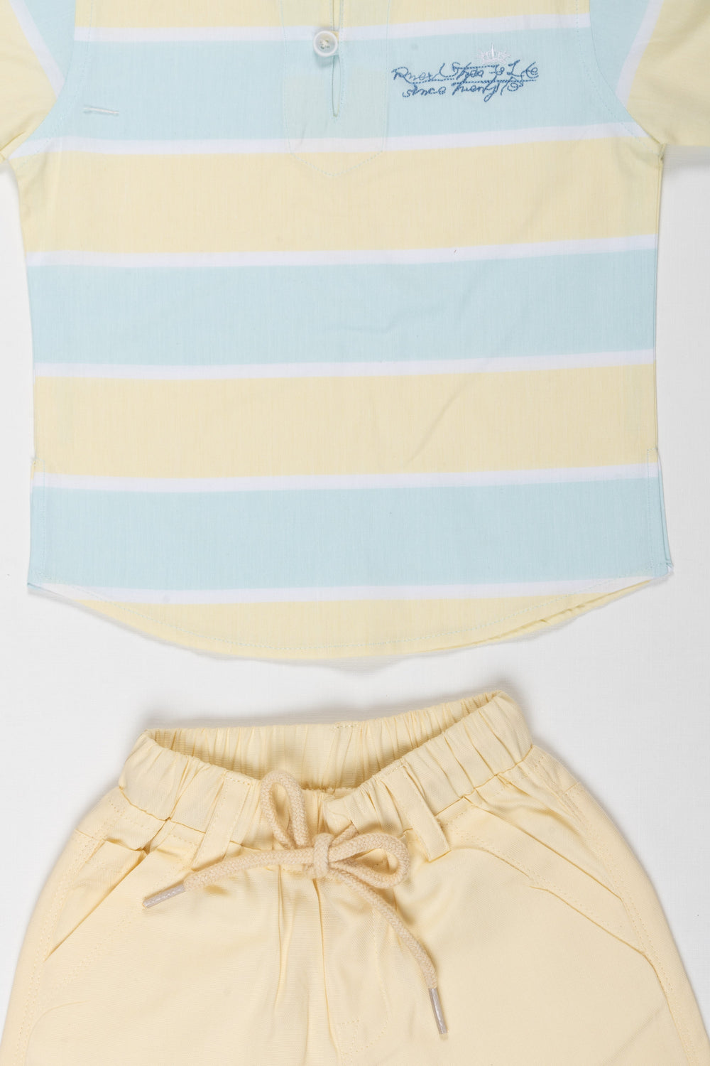 The Nesavu Boys Casual Set Sunshine Stripe Boys T-Shirt and Pant Set Nesavu Boys Summer Stripe T Shirt and Pant Set | Casual Kids Outfits | The Nesavu