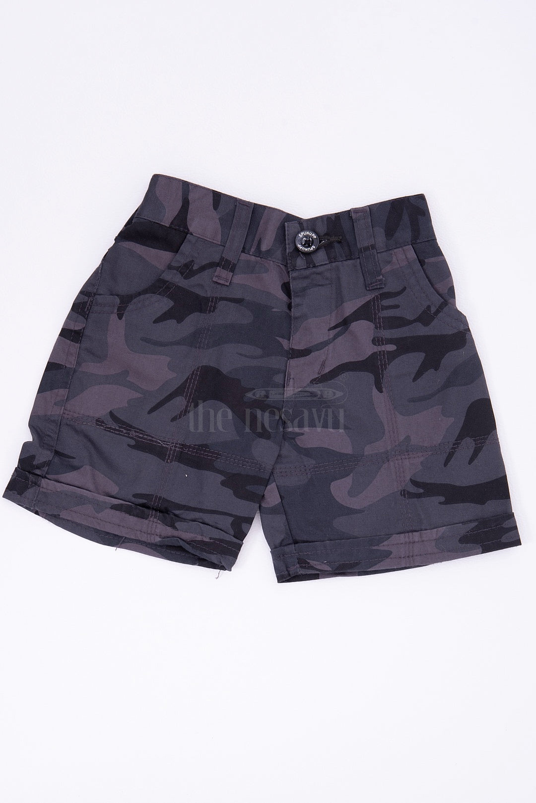 The Nesavu Boys Shorts The Nesavu Blue Camouflage Cotton Cargo Boys Shorts Nesavu 16 (1Y) / Blue BWS006D-16 The Nesavu Blue Camouflage Cotton Cargo Boys Shorts