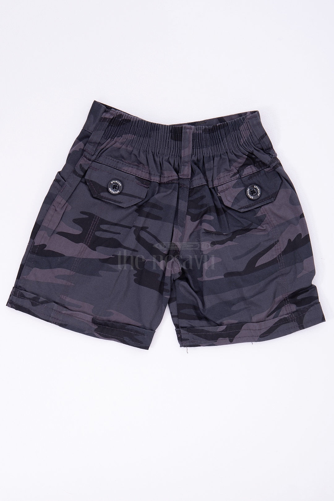 The Nesavu Boys Shorts The Nesavu Blue Camouflage Cotton Cargo Boys Shorts Nesavu