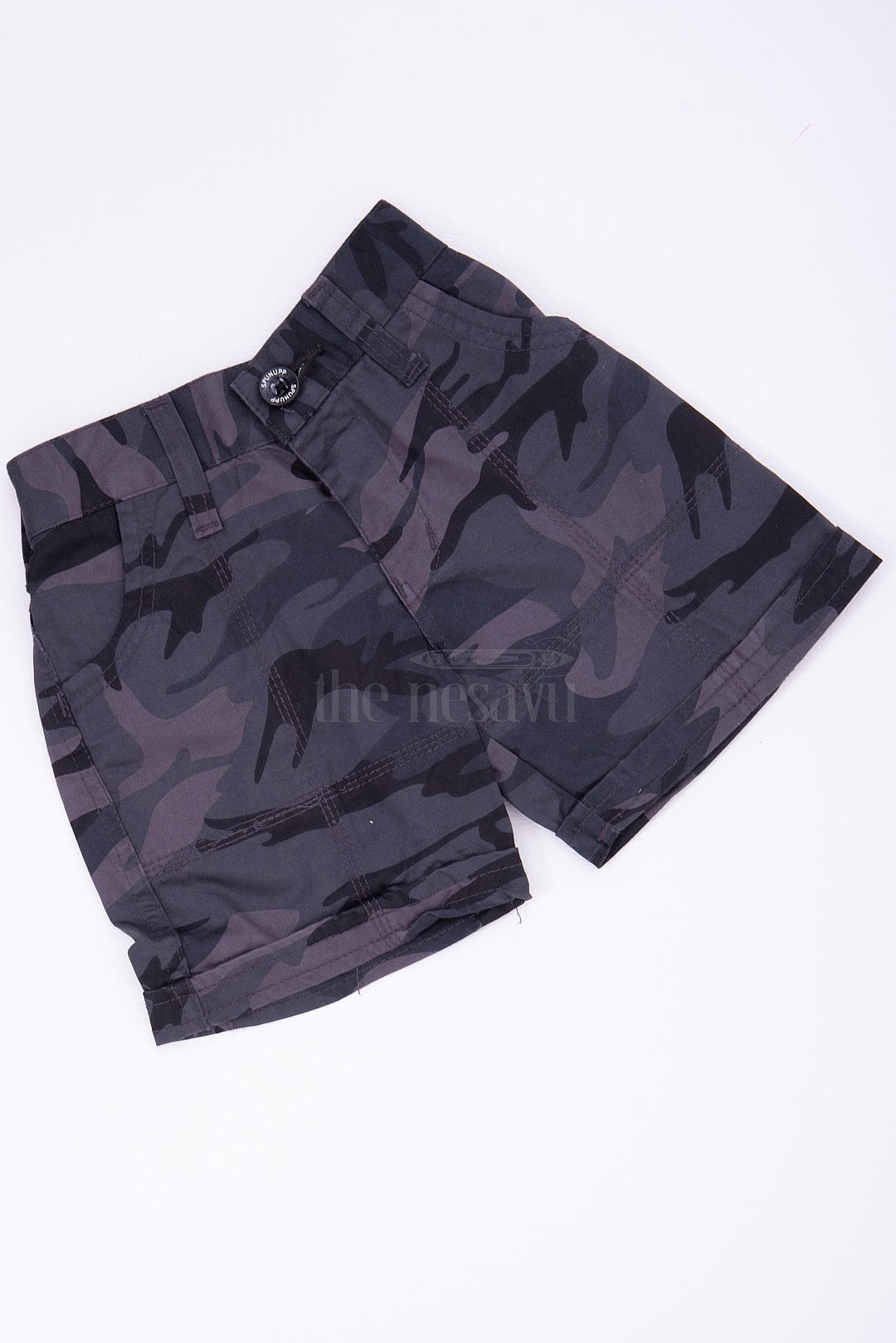 The Nesavu Boys Shorts The Nesavu Blue Camouflage Cotton Cargo Boys Shorts Nesavu The Nesavu Blue Camouflage Cotton Cargo Boys Shorts