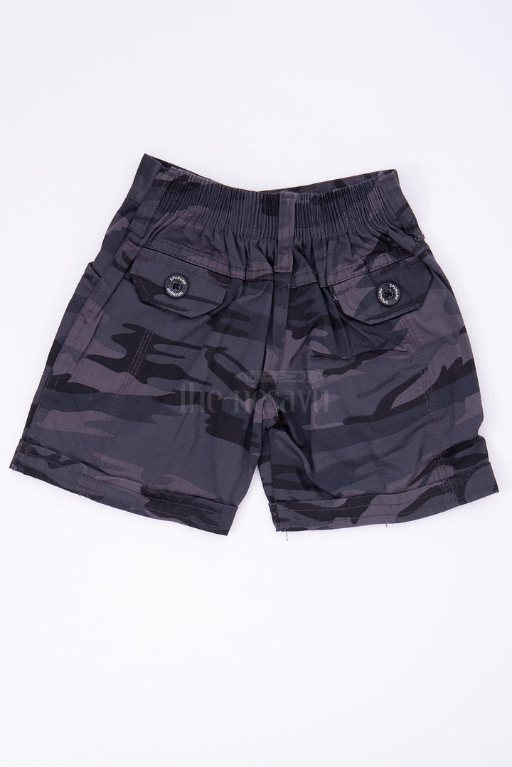 The Nesavu Boys Shorts The Nesavu Blue Camouflage Cotton Cargo Boys Shorts Nesavu The Nesavu Blue Camouflage Cotton Cargo Boys Shorts